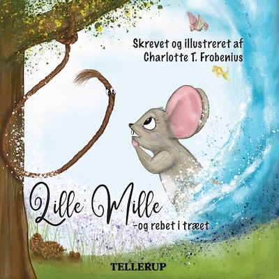 Lille Mille og rebet i træet – omslag til lydbogen af Charlotte Frobenius