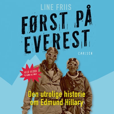 Først på Everest – omslag til lydbogen af Line Friis Frederiksen