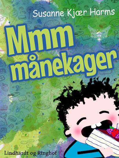 Mmm månekager – omslag til lydbogen af Susanne Kjær Harms
