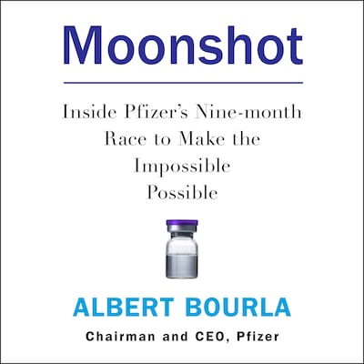 Moonshot – omslag til lydbogen af Albert Bourla