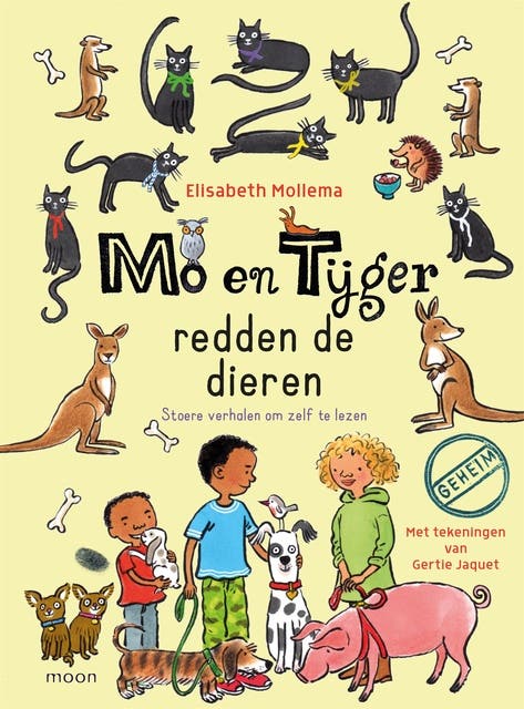Mo en Tijger redden de dieren – omslag van het luisterboek van Elisabeth Mollema