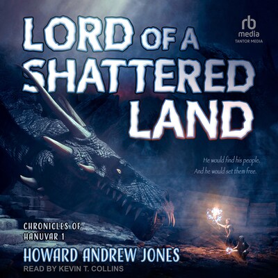 Lord of a Shattered Land – omslag til lydbogen af Howard Andrew Jones