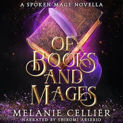 Of Books and Mages – omslag til lydbogen af Melanie Cellier