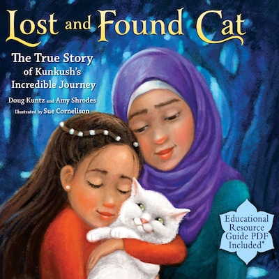 Lost and Found Cat: The True Story of Kunkush's Incredible Journey – omslag van het luisterboek van Doug Kuntz, Amy Clarice Shrodes