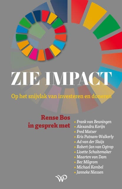 Zie impact: Op het snijvlak van investeren en doneren – omslag van het luisterboek van Rense Bos