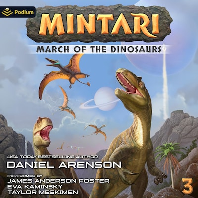 March of the Dinosaurs – omslag til lydbogen af Daniel Arenson