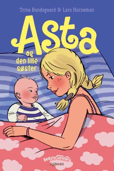 Bedste venner 9 - Asta og den lille søster – omslag til lydbogen af Trine Bundsgaard