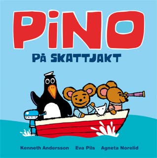 Pino på skattjakt – omslag till ljudboken av Agneta Norelid,Eva Pils,Kenneth Andersson