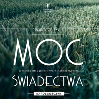 Moc świadectwa – okładka audiobooka, autor Karol Sobczyk