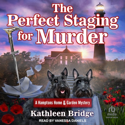 The Perfect Staging For Murder – omslag til lydbogen af Kathleen Bridge