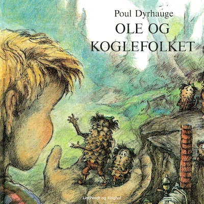 Ole og koglefolket – omslag til lydbogen af Poul Dyrhauge