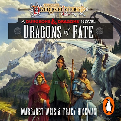 Dragonlance: Dragons of Fate – omslag til lydbogen af Margaret Weis, Tracy Hickman