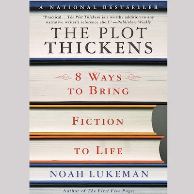 The Plot Thickens: 8 Ways to Bring Fiction to Life – omslag til lydbogen af Noah Lukeman