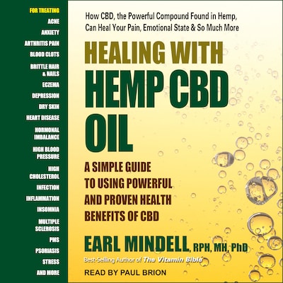Healing with Hemp CBD Oil – omslag til lydbogen af Earl Mindell, RPh, MH, PhD