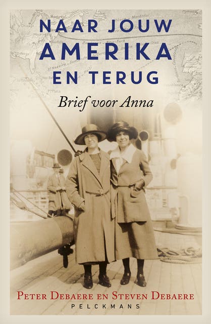 Naar jouw Amerika en terug: Brief voor Anna – omslag van het luisterboek van Peter Debaere,Steven Debaere