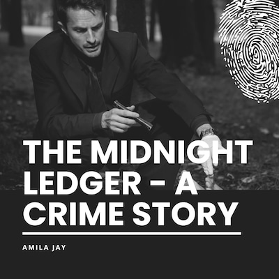 The Midnight Ledger - a Crime Story – omslag til lydbogen af Amila Jay