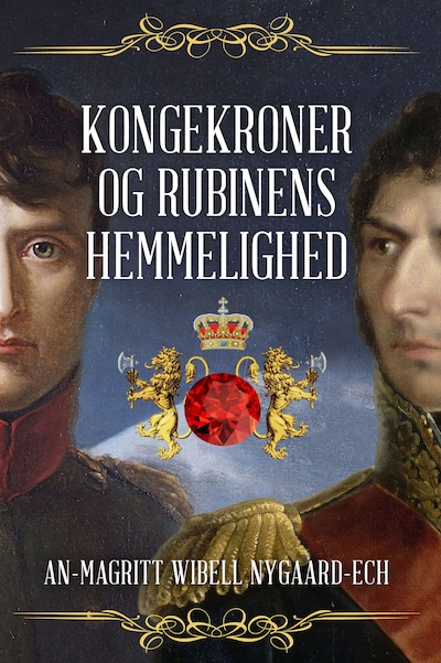 Kongekroner og Rubinens Hemmelighed – omslag til lydbogen af An-Magritt Wibell Nygaard-Ech