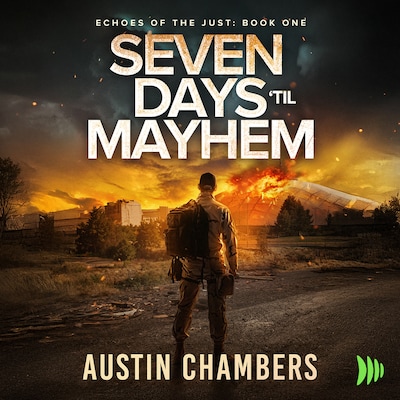 Seven Days 'Til Mayhem – omslag til lydbogen af Austin Chambers