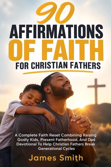 90 Affirmations of Faith for Christian Fathers: A Complete Faith Reset Combining Raising Godly Kids, Present Fatherhood, And Dad Devotional To Help Christian Fathers Break Generational Cycles – omslag til lydbogen af James Smith