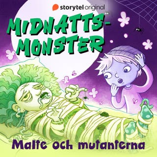Midnattsmonster: Malte och mutanterna – omslag till ljudboken av Mikko Kalajoki