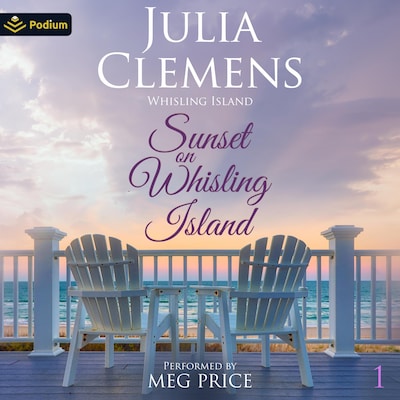 Sunset on Whisling Island – omslag til lydbogen af Julia Clemens