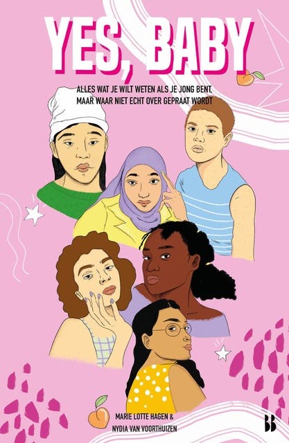 Yes, baby: Alles wat je wilt weten als je jong bent, maar waar niet echt over gepraat wordt – omslag van het luisterboek van Marie Lotte Hagen,Nydia van Voorthuizen