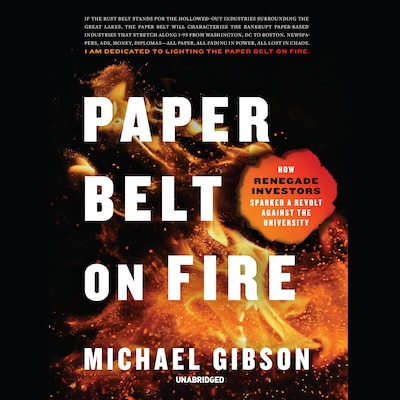 Paper Belt on Fire – omslag til lydbogen af Michael Gibson