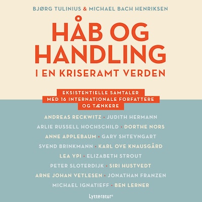 Håb og handling i en kriseramt verden – omslag til lydbogen af Michael Bach Henriksen, Bjørg Tulinius