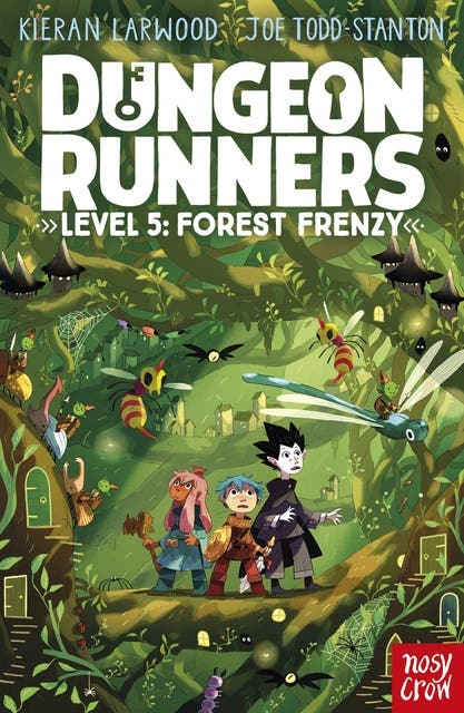 Dungeon Runners: Forest Frenzy – omslag til lydbogen af Kieran Larwood