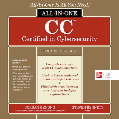 CC Certified in Cybersecurity All-in-One Exam Guide – omslag til lydbogen af Jordan Genung, Steven Bennett