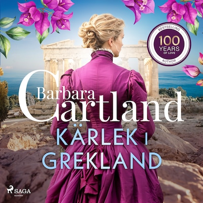 Kärlek i Grekland – omslag till ljudboken av Barbara Cartland