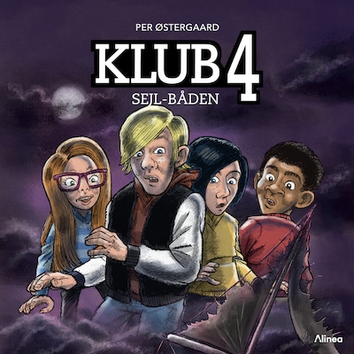 Klub 4 - Sejlbåden, Blå Læseklub – omslag til lydbogen af Per Østergaard