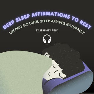 Deep Sleep Affirmations to Rest: Letting Go Until Sleep Arrives Naturally – omslag till ljudboken av Serenity Field