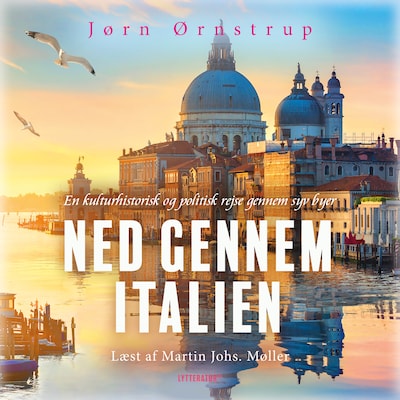 Ned gennem Italien – omslag til lydbogen af Jørn Ørnstrup