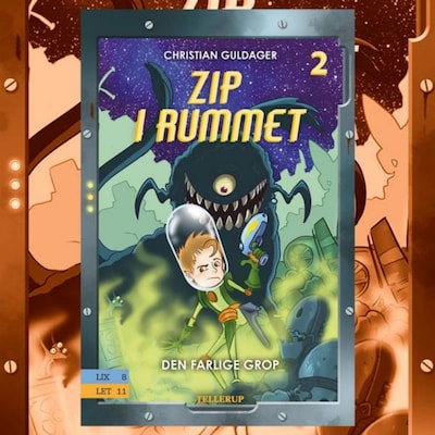 Zip i rummet #2: Den farlige Grop – omslag til lydbogen af Christian Guldager