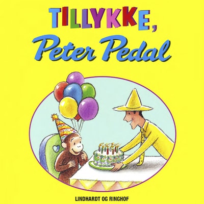 Tillykke, Peter Pedal – omslag til lydbogen af Margret Og H.a. Rey