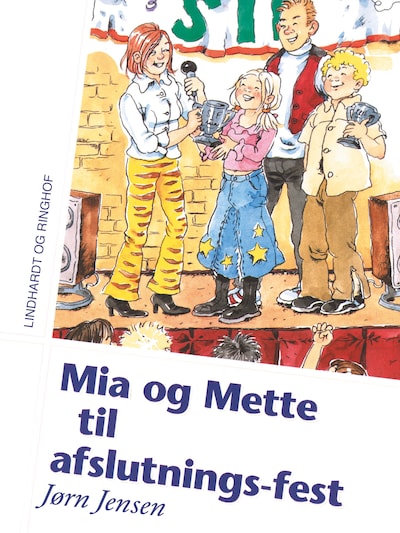 Mia og Mette til afslutningsfest – omslag til lydbogen af Jørn Jensen