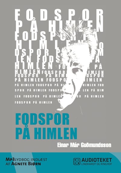 Fodspor på himlen – omslag til lydbogen af Einar Már Guðmundsson