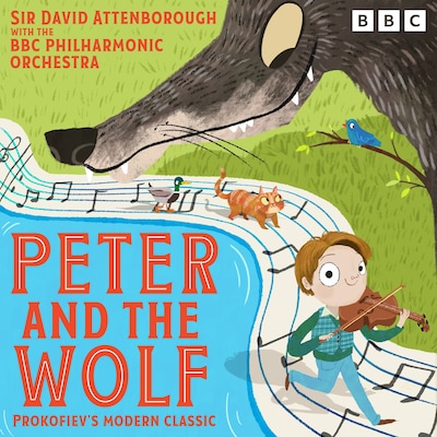 Peter and the Wolf – omslag til lydbogen af David Attenborough, Sergei Prokofiev