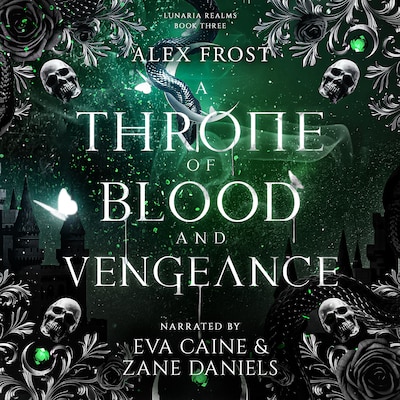 A Throne of Blood & Vengeance – omslag til lydbogen af Alex Frost