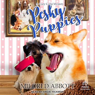 Pesky Puppies – omslag til lydbogen af Mildred Abbott