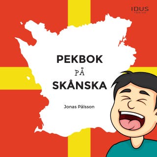 Pekbok på skånska – omslag till ljudboken av Jonas Pålsson