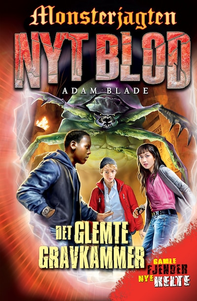 Monsterjagten – Nyt blod (3): Det glemte gravkammer – omslag til lydbogen af Adam Blade