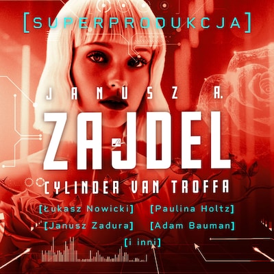 Cylinder van Troffa. Superprodukcja – okładka audiobooka, autor Janusz A. Zajdel