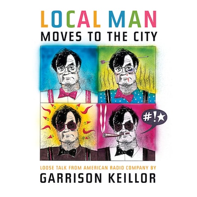 Local Man Moves to the City – omslag til lydbogen af Garrison Keillor