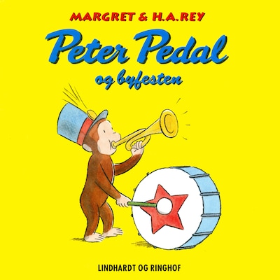 Peter Pedal og byfesten – omslag til lydbogen af Margret Og H.a. Rey