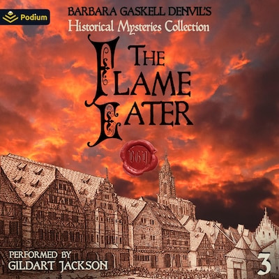 The Flame Eater – omslag til lydbogen af Barbara Gaskell Denvil