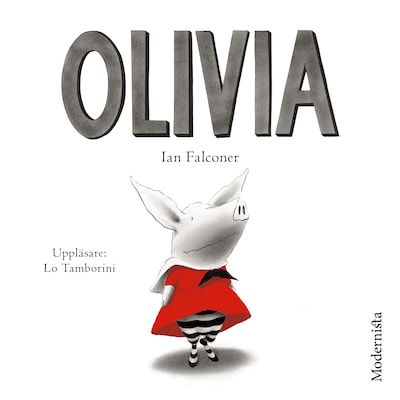 Olivia – omslag till ljudboken av Ian Falconer