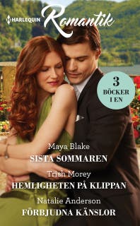Sista sommaren / Hemligheten på klippan / Förbjudna känslor – omslag till ljudboken av Maya Blake,Natalie Anderson,Trish Morey