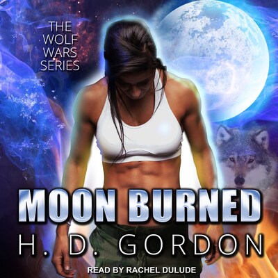 Moon Burned – omslag til lydbogen af H. D. Gordon